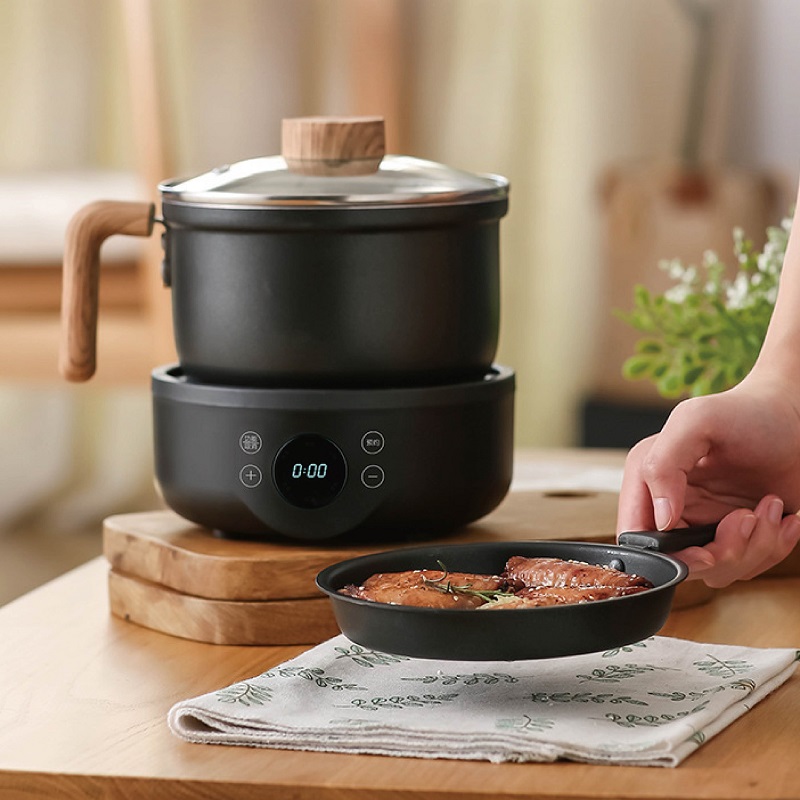 Crepe Pan Nonstick - Olla eléctrica multifunción 110V/220V, sartén antiadherente,