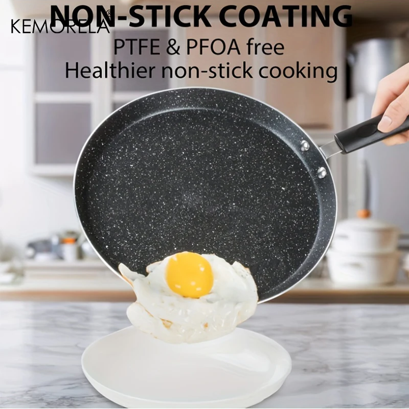 Crepe Pan Nonstick - Sartén Antiadherente de 18/22/26CM para Desayuno,