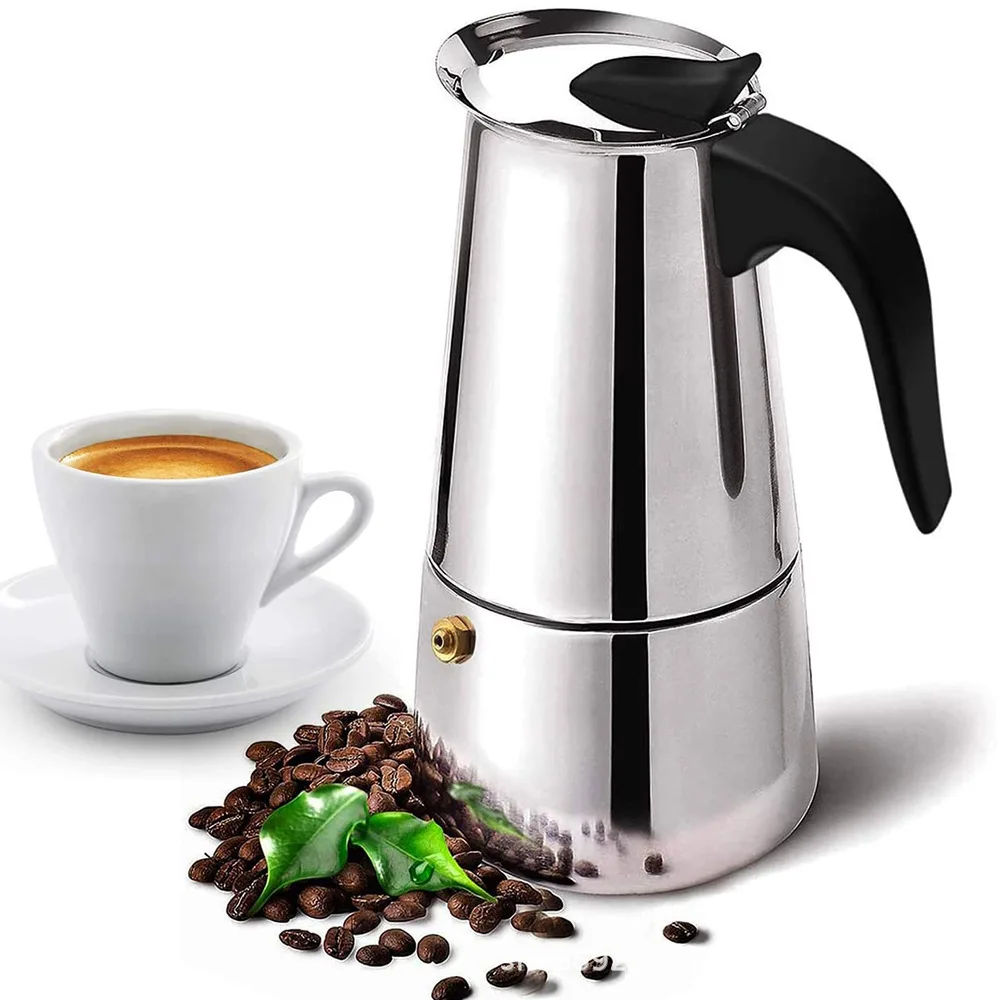 Home Cooking Appliances - Cafetera Moka de acero inoxidable de