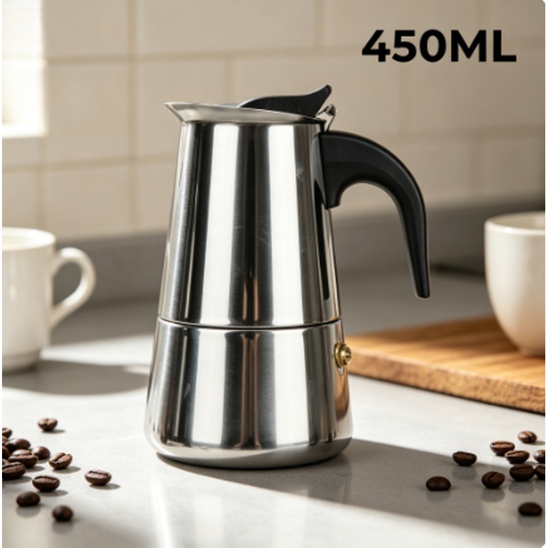 Home Cooking Appliances - Cafetera Moka de Acero Inoxidable Multi-Taza