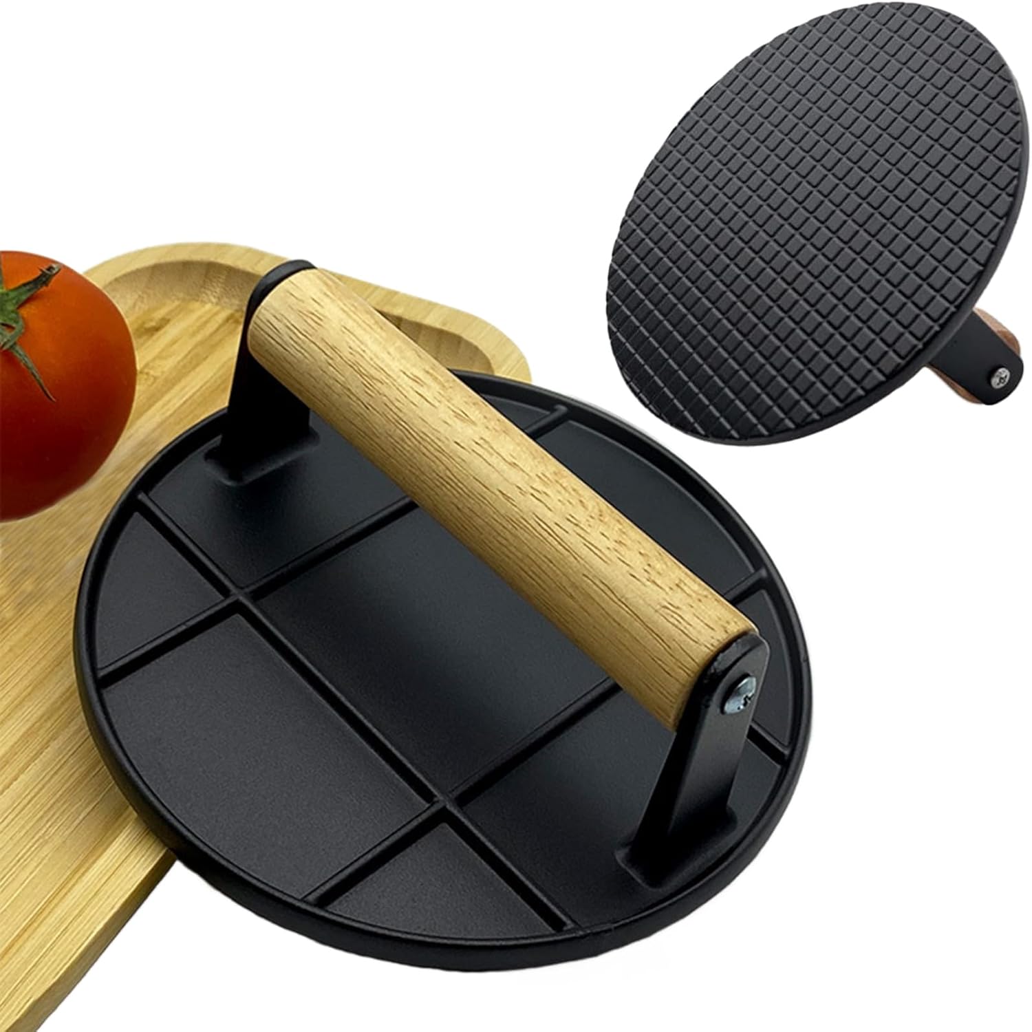 Crepe Pan Nonstick - Prensa para Hamburguesas con Mango de