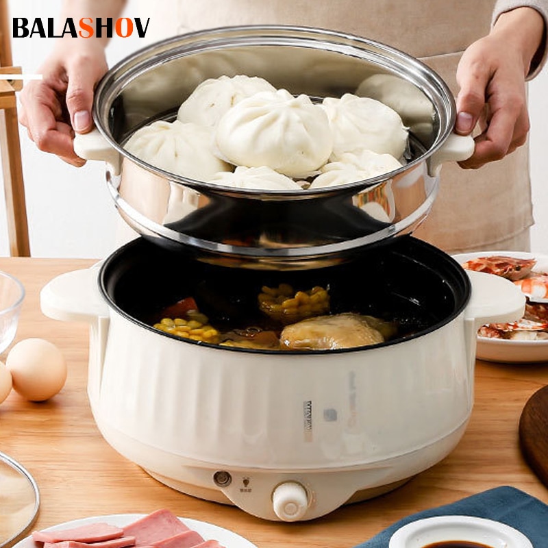 Olla eléctrica multiusos de 22 - Crepe Pan Nonstick reseña y precio