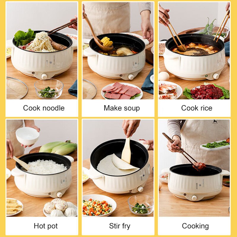 Olla eléctrica multiusos de 22 - Crepe Pan Nonstick reseña y precio