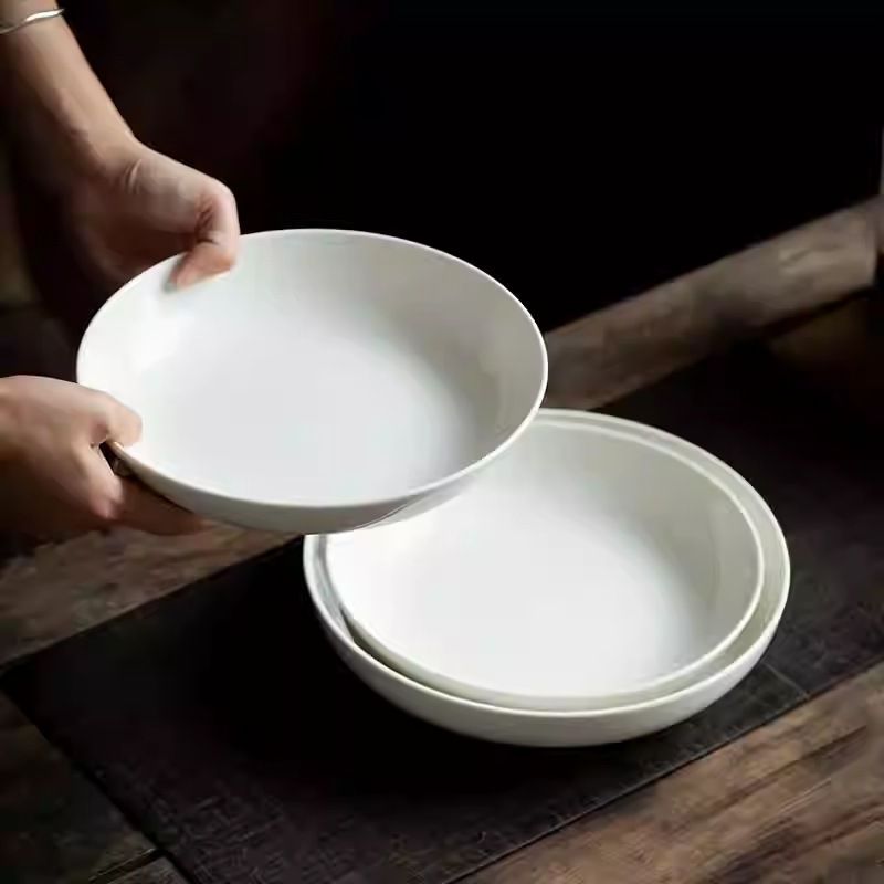 Plato Hondo de Porcelana Blanc - Home Cooking Meal reseña y precio