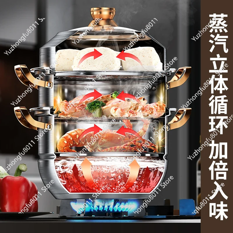 Olla de vapor de acero inoxida - Home Cooking Appliances reseña y precio